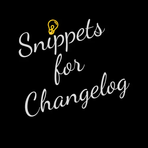 Simple Changelog Snippets 0.0.1 Extension for Visual Studio Code