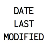 Last Modified Date & Time