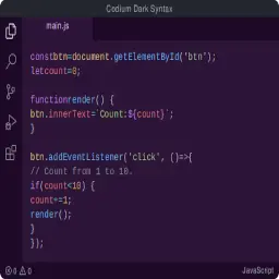 Codium Dark Syntax 1.1.1 Extension for Visual Studio Code