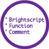Brightscript Function Comment