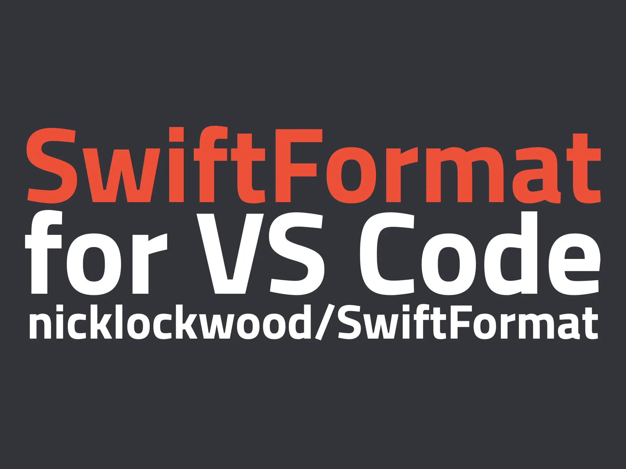 SwiftFormat for VSCode