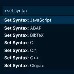 Set Syntax for VSCode