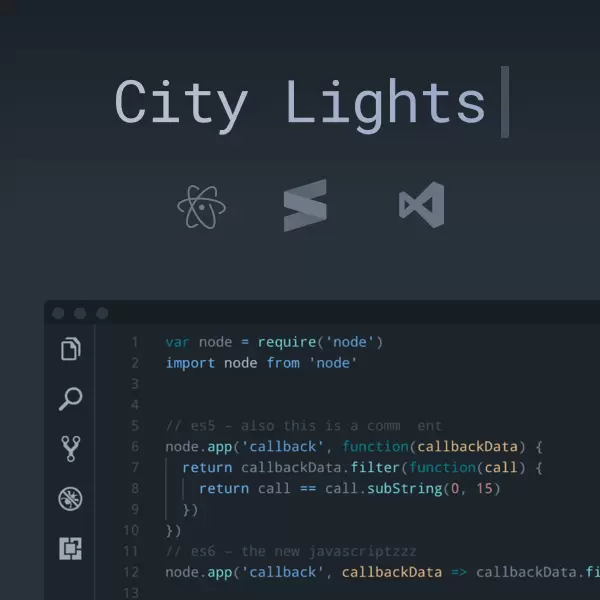 City Lights theme 1.1.9 VSIX