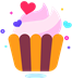 Red Velvet Cupcake Icon Image