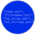 Copy File Names As Array Of Strings