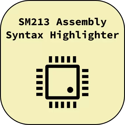 SM213 Assembly Syntax Highlighting 1.3.0 Extension for Visual Studio Code
