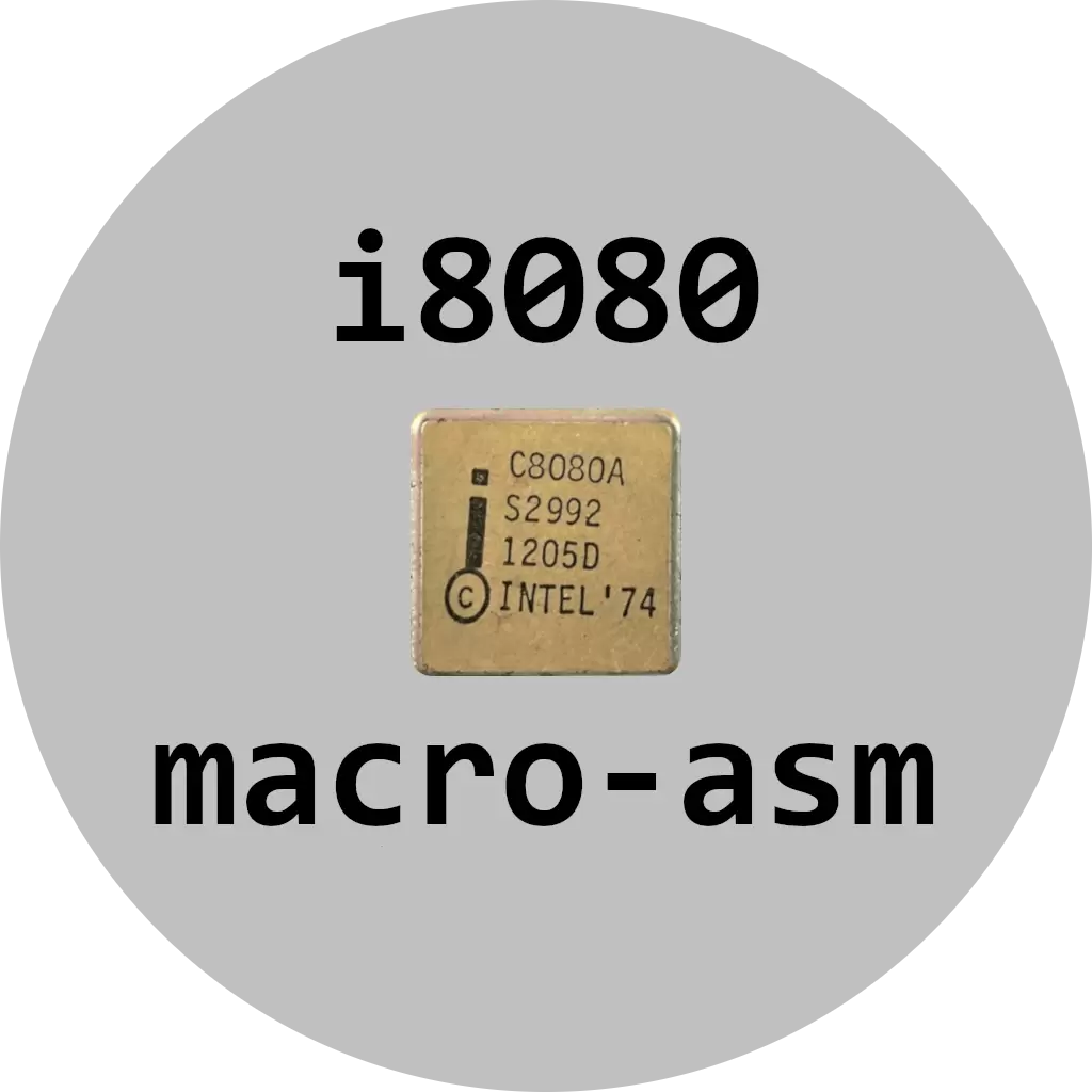 Intel 8080 Macro Assembler for VSCode