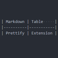 Markdown Table Prettifier for VSCode
