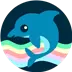 Blue Dolphin Color Theme Icon Image